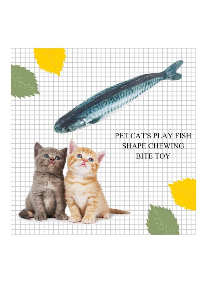 Fish Shape Chew Toy Green/White 20centimeter - Image 2